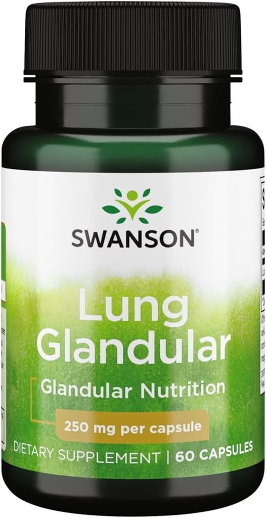 Swanson Raw Lung Glandular 250 Milligrams 60 Cápsulas