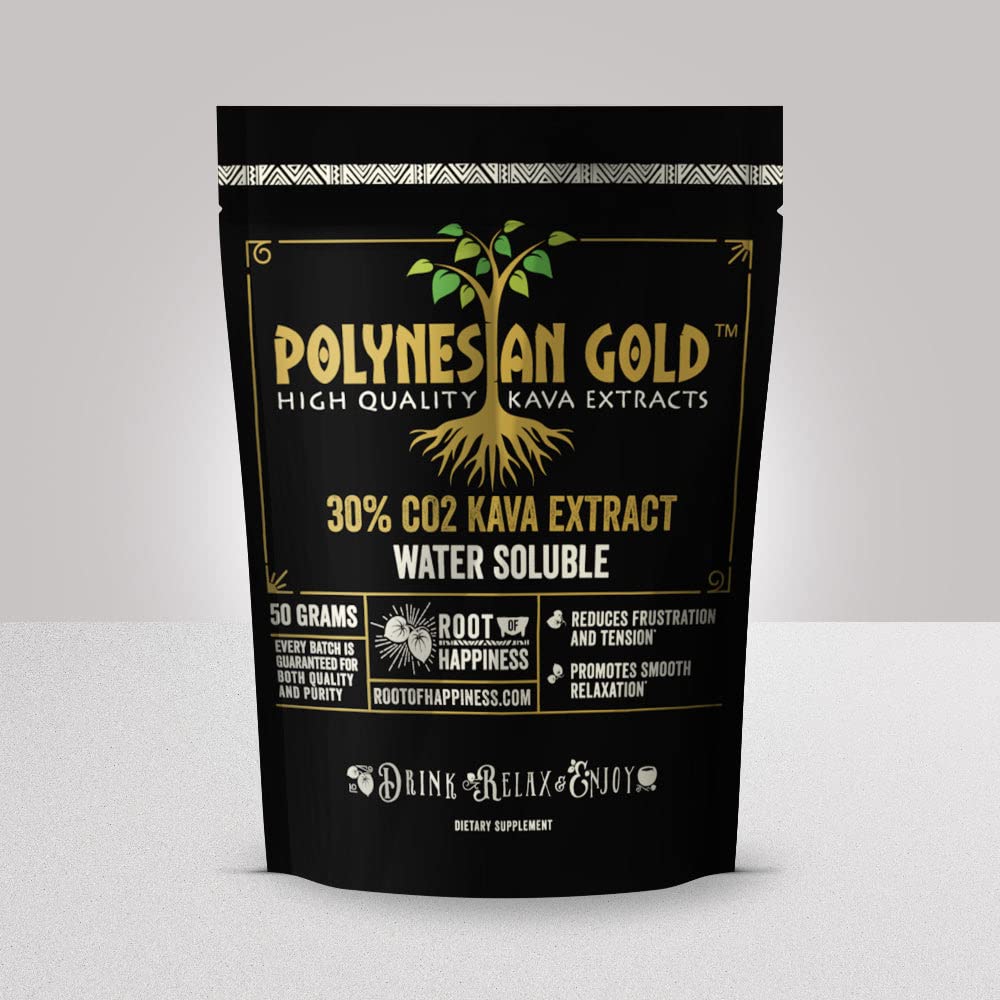 Polinésia GoldTM água Solúvel Co2 Extrato Kava - 50g saco