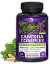Potente Complexo de Candida Jardim - Orégano e Ácido Caprílico Mistura, Gut Flora Equilíbrio Complexo, Saúde Intestinal e Imune Apoio com ervas & Probióticos, Gut Suplementos de Saúde para Mulheres & Homens 60 Contagem