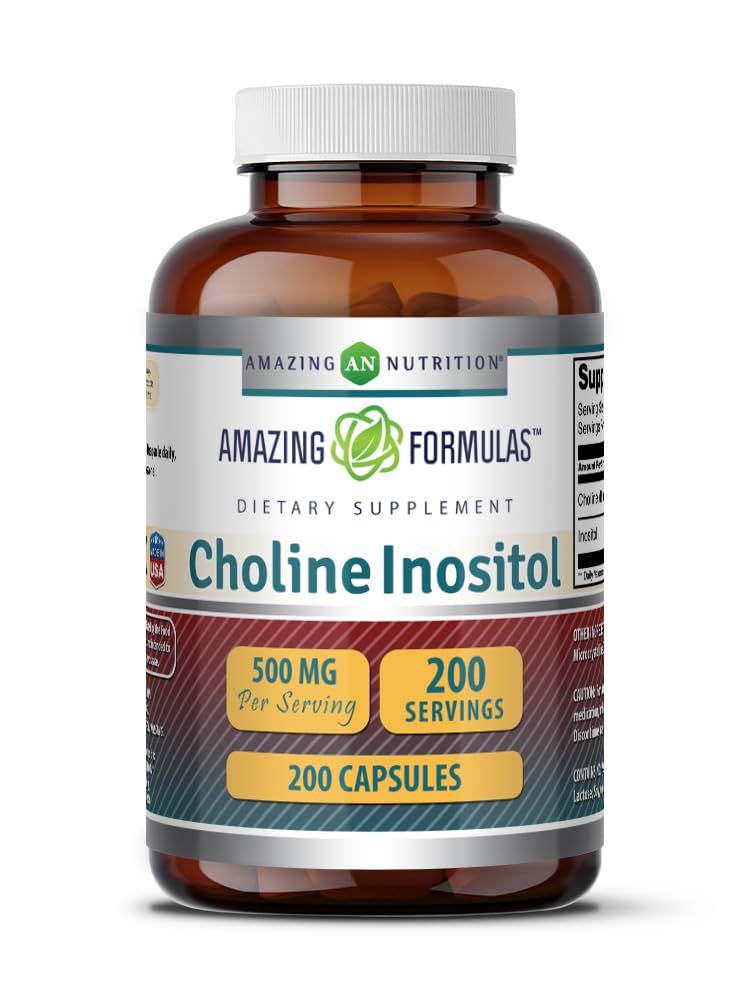 Fórmulas surpreendentes Choline & Inositol Supplement 500 Mg Por Servindo Cápsulas Não-GMO
