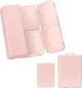 FYY 2 Pcs Daily Pill Organizer, 7 Compartimentos Portable Pill Case Travel Pill Organizer, [Folding Design] Pill Box para bolso de bolsa para segurar vitaminas, óleo de fígado de bacalhau, suplementos e medicação-rosa