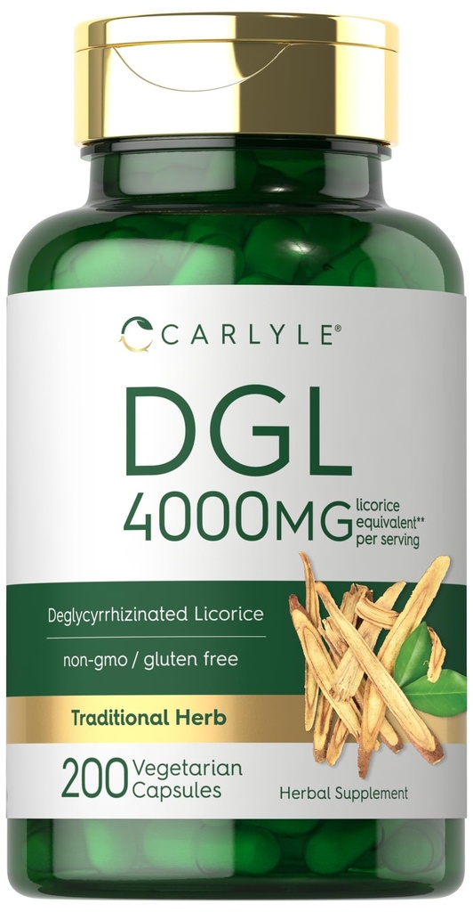 Carlyle DGL Cápsulas de Alcaçuz Deglicyrrhizinado (Custo de 200)