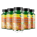 América Medic & Science Rapid-C 500mg Suplemento 500 comprimidos de vitamina C (5 pacote de 100 comprimidos) Suporte diário do sistema imunológico, Antioxidante Vegan, Ácido Ascórbico Não-GMO revestido para homens adultos e mulheres