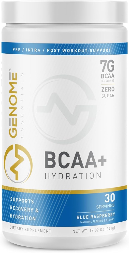 BCAA Pó + HIDRAÇÃO Fórmula de Eletrolíticos □ 7G BCAA, 2,5G Eletrolitos por Serviço □ Recuperação e Suporte Músculo □ Não-GMO, Sem Glúten, Keto Friendly, Açúcar Zero