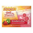 Emergen-C 1000mg Vitamina C Imune Suporte pó de morango Kiwi 30CT inclui zinco, manganês, 7 B Vitaminas e eletrólitos para voltar à escola Essentials