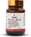 Bee and You Royal Jelly with Ginseng Tablet, Propolis Extract, 60ct, 100% Natural Superfood, Ultra Pure, Imune Support Supplement, Antioxidantes, Keto, Paleo, Gluten-Free