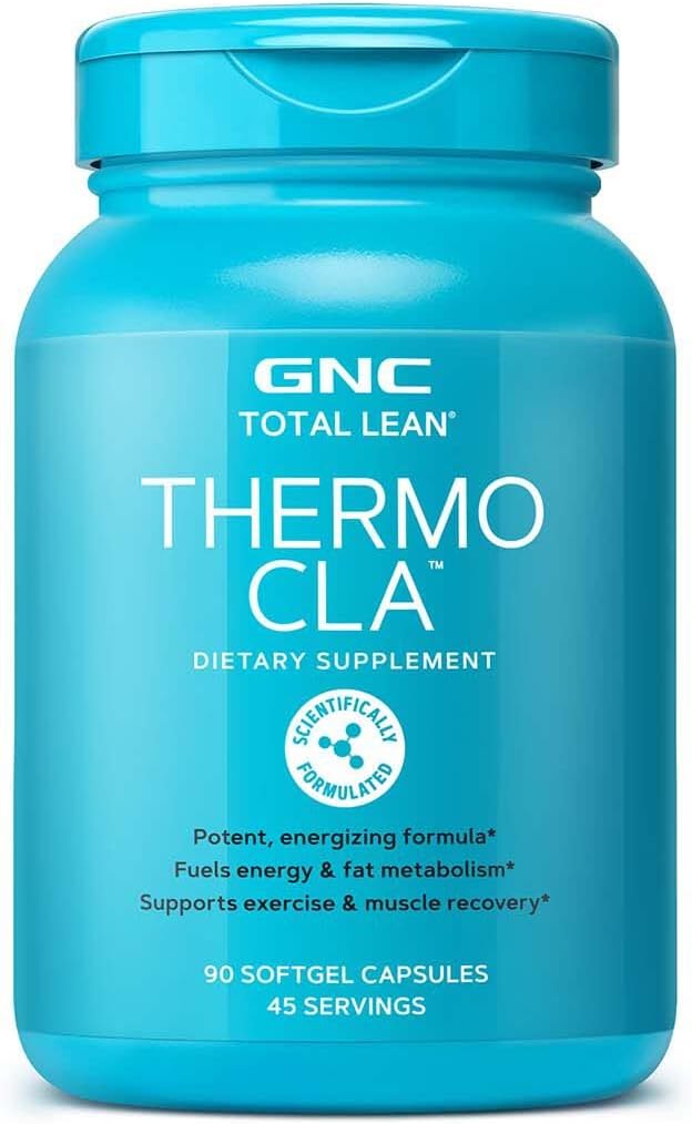 GNC Total Lean Thermo CLA - Combustível Energia e Metabolismo de Gordura, Suporta Exercício e Recuperação Músculo