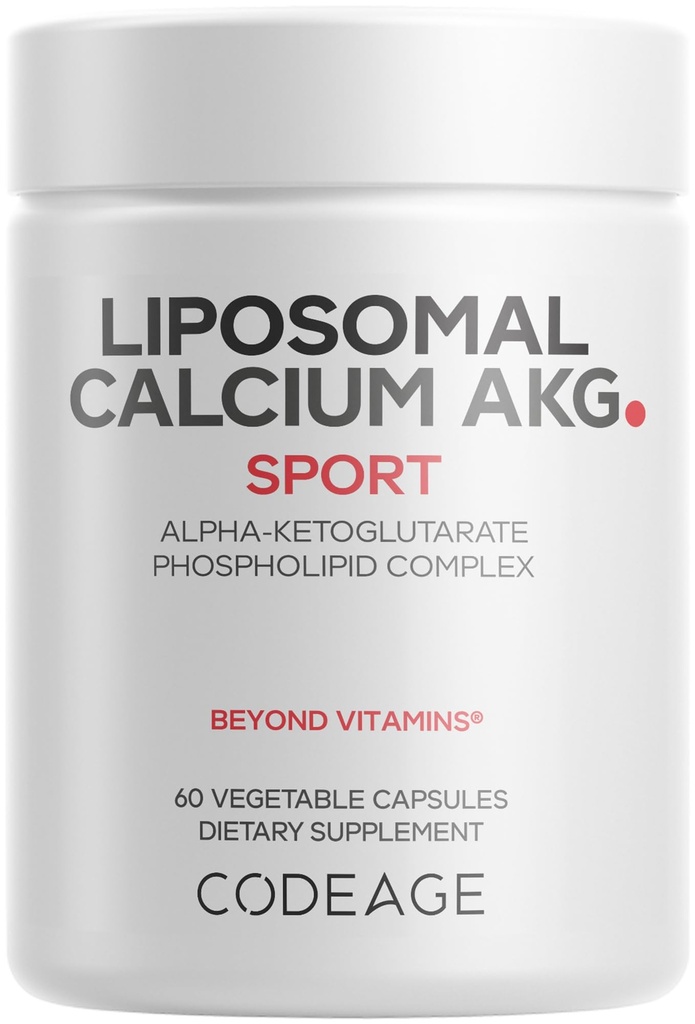 Codificação Suplemento Lipossômico de Cálcio AKG - Alfa-Ketoglutarato de cálcio - 2-Mês de Fornecimento - Entrega Lipossômico - 1 cápsula por serviço - Não-GMO, Gluten-Free - 60 cápsulas