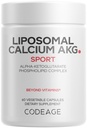 Codificação Suplemento Lipossômico de Cálcio AKG - Alfa-Ketoglutarato de cálcio - 2-Mês de Fornecimento - Entrega Lipossômico - 1 cápsula por serviço - Não-GMO, Gluten-Free - 60 cápsulas