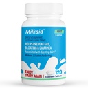 Milkaid Lactase Enzima Comprimidos mastigáveis para o alívio da intolerância à lactose; Previne gás, inchaço e diarréia; Suplemento digestivo de leite rápido (120 comprimidos, hortelã)