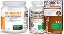 Bronson Probiótico 50 bilhões de UFC + Prebiótico com Apple Polifenóis e Abacaxi Extrair frutas Vitamina C Pó Ácido Ascórbico Puro Solúvel Cristais finos não OGM