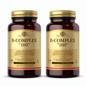 Solgar B-Complex 100" - 100 Cápsulas Vegetais, Pacote de 2 - Metabolismo Energético, Suporte do Sistema Nervoso - Não-GMO, Vegan, Gluten Free - 200 Total Servings