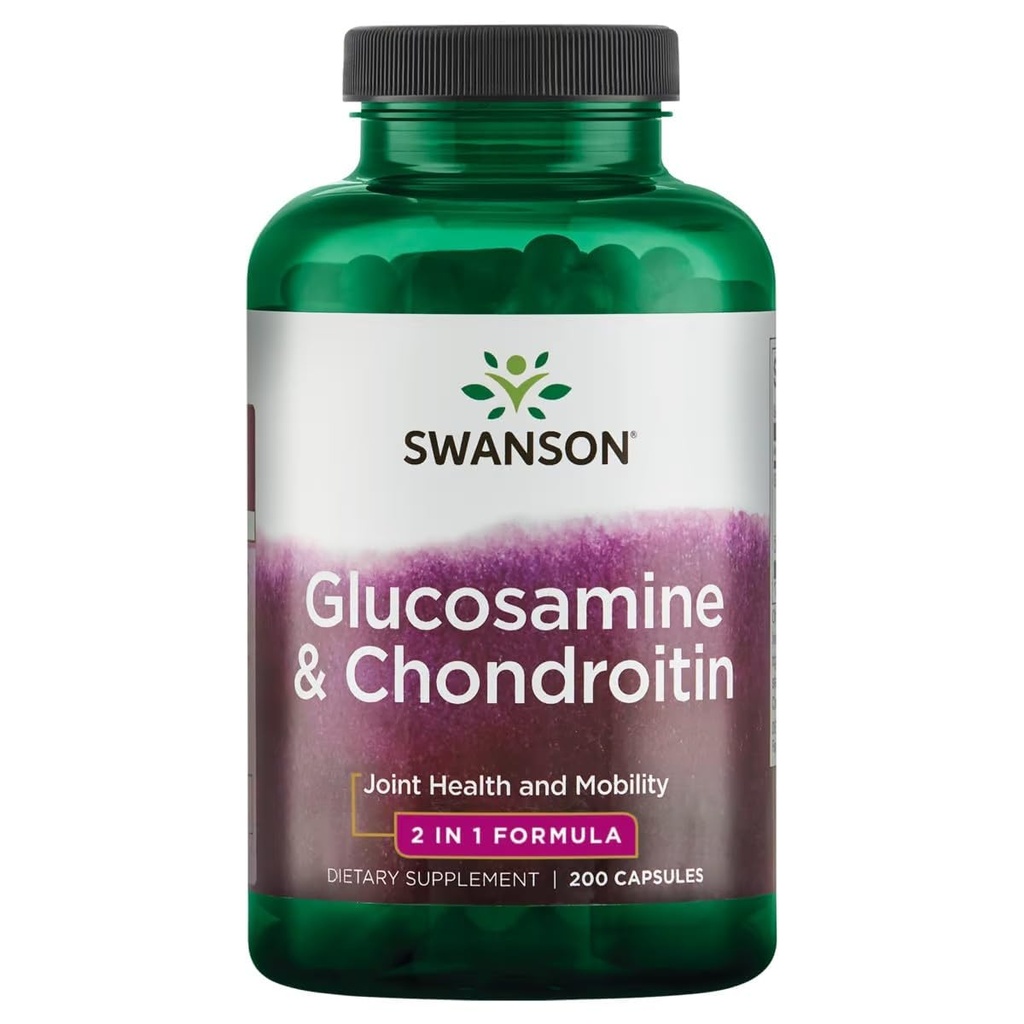 Swanson Glucosamina & Chondroitin Combo 500/250 Milligrams 200 Cápsulas