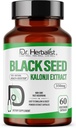 Dr. HERBALIST Black Seed Extract 350mg – 60 Cápsulas Vegan □ 10:1 Extract = 3,500mg Raw Black Seed Powder □ Premium Nigella Sativa Supplement