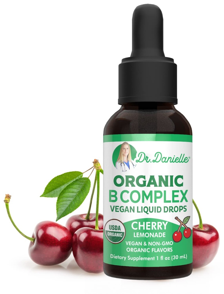 Vitamina B Complexo Liquido Drops B Suplemento Complexo Vitaminas B3, B6, B7, B9 & Metil B12 Drops para Adultos e Crianças
