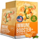 Suporte Imune + Eletrolitos 1000mg Vitamina C, Zinco e Chromium ; Hidratação e Bem-Estar em pó ; Livre de açúcar, rápida absorção de bebida Mix ; Pacotes Fácil de Mix para uso diário, viagem e recuperação