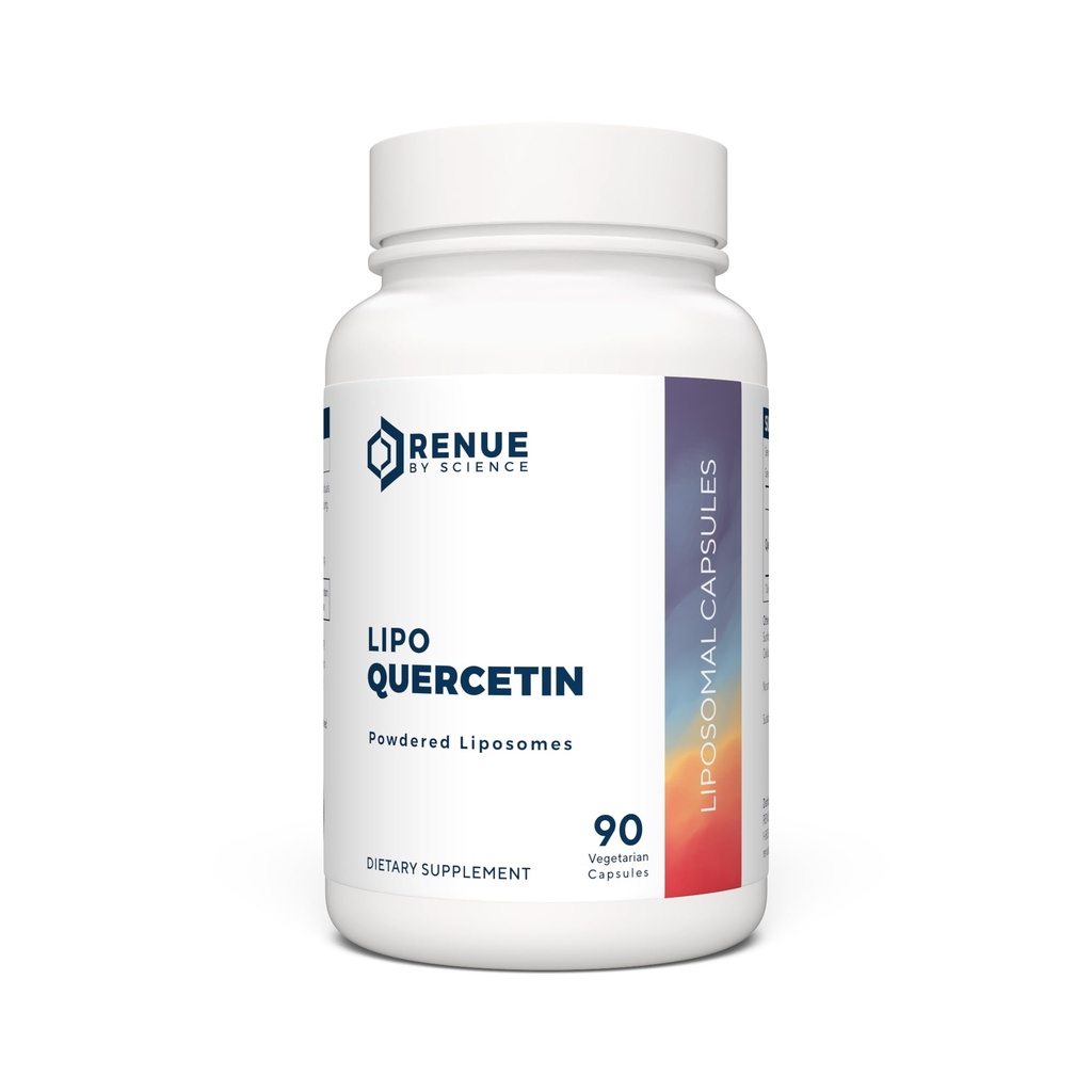 Renue By Science Quercetin □ Suplementos lipossomais de alta resistência Quercetin □ 90 Cápsulas Quercetin - 150mg Quercetin por serviço □ Não-GMO □ Made in the USA & Third-Party Tested