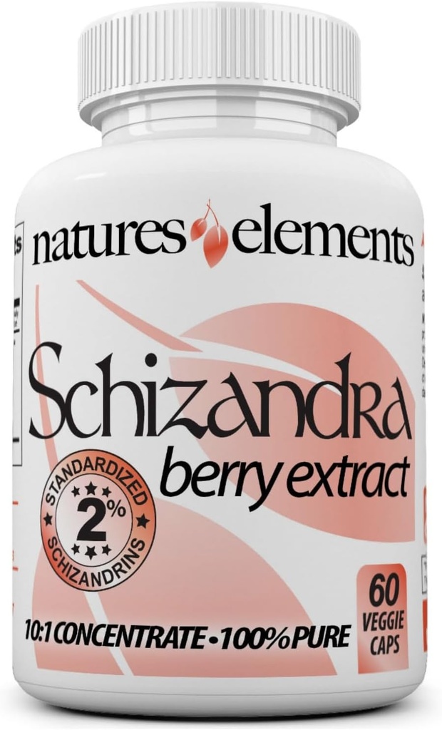 Extrato Schizandra Berry – 10:1 Extrato padronizado com 2 % de Schizandrins – 1000mg por serviço – 60 Cápsulas Veggie – Não-GMO, sem glúten – Herb tradicional chinês
