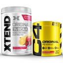Cellucor Pre Treino & BCAA Bundle, C4 Original Pre Treino Pó, Fruit Punch, 30 Servings + XTEND BCAA Pó, Knockout Fruit Punch, 30 Servings