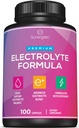 Cápsulas Eletrolíticas Premium – Suporte para Keto, Baixo Carbo, Reidratação e Recuperação - Comprimidos Eletrolíticos Substituição – Inclui Sals Eletrolíticos, Magnésio, Sódio, Potássio – 100 Cápsulas