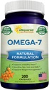 aSquared Nutrition Purified Omega 7 Fatty Acids-200 Cápsulas de Natural Sea Buckthorn, XL Suplemento Vitamina, Sem Burp de peixe, Vega, Omega 3 6 9 para resultados completos de perda de peso