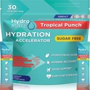 Pacotes de hidratação sem açúcar de pó de eletrólito Tropical Punch HydroMATE 30 Sticks
