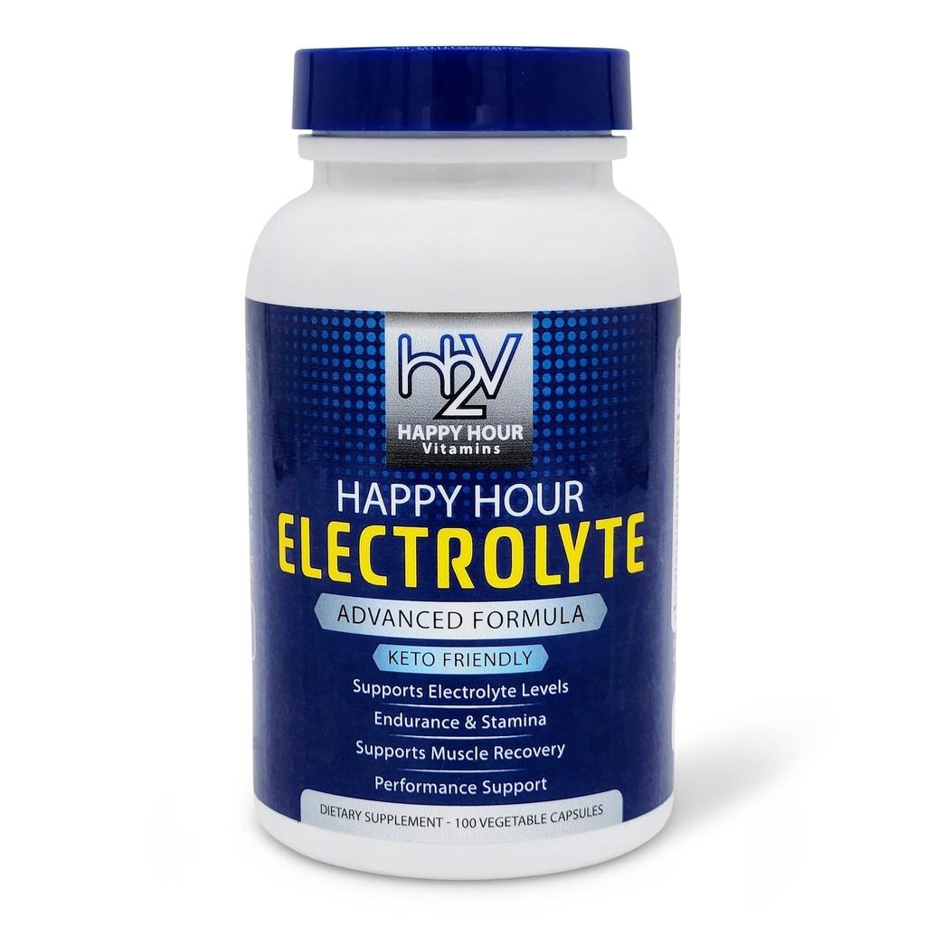 Eletrolítico Pill- 100 comprimidos- Desidratação, Cãibras musculares, Desempenho, Keto & Recuperação Rápida. Cápsulas vegetarianas w/Magnesium, Potássio, sódio e cálcio Hydration Supplement