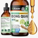 BIO KRAUTER® Suplementos de Menopausa para Mulheres* - Dong Quai Drops 4 Fl.Oz 56 Dias de Abastecimento - Vegan Angelica Raiz Tintura para Apoio de Menopausa - Álcool & Açúcar Grátis - Relaxamento & Bem-Estar das Mulheres