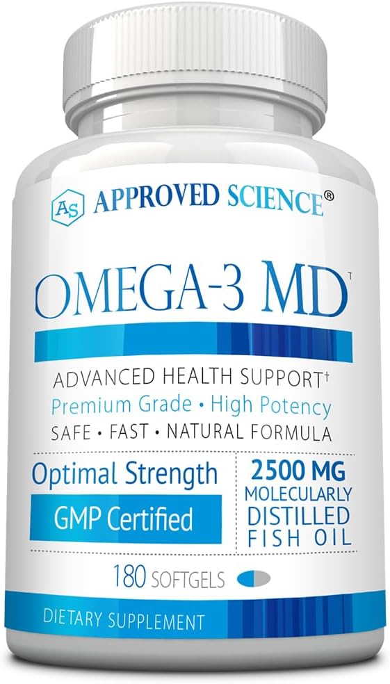 Omega-3MD - óleo de peixe EPA & DHA - melhorar a saúde cognitiva - 1 garrafa - fornecimento de 3 meses