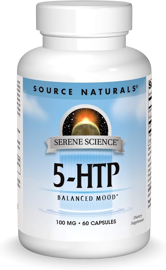 Fonte Naturals Sereno Ciência 5-HTP 100 mg - 60 Cápsulas