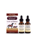 AMBER NATURALZ Kit de Detox de Ouro Interno para Cães, Gatos, Aves, Coelhos e Porcos da Guiné □ Suporte de ervas para a Saúde do Fígado e Rim