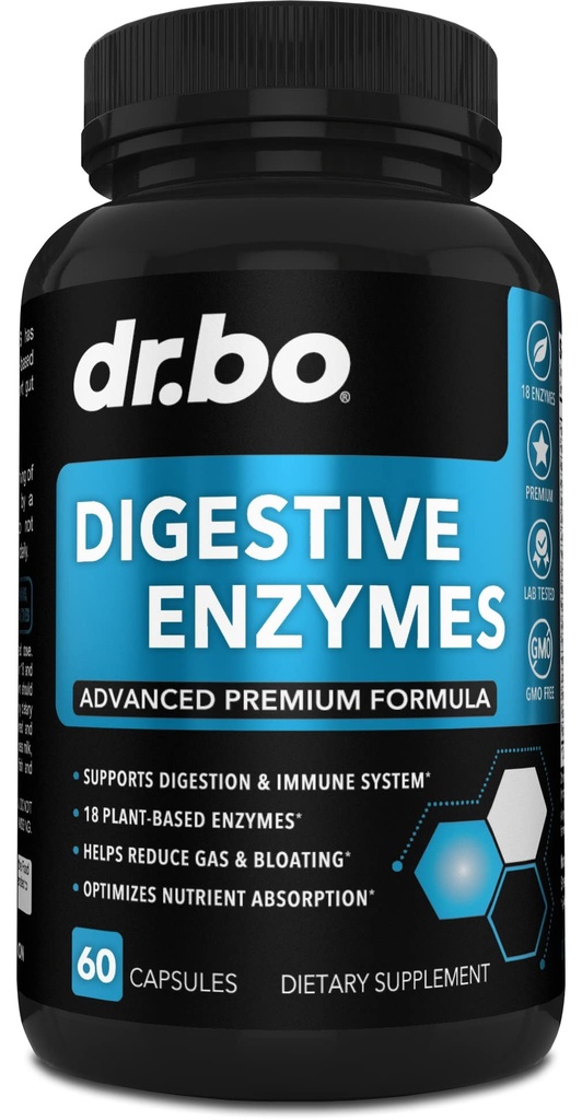 Enzimas Digestivas Suplementos Planta com Base - Pancreático e Proteolítico Super Digestion Enzima Suplemento Pílulas Ajuda para Bloating alívio para mulheres e homens - Lipase, Amylase, Bromelaína, Protease & Celulase