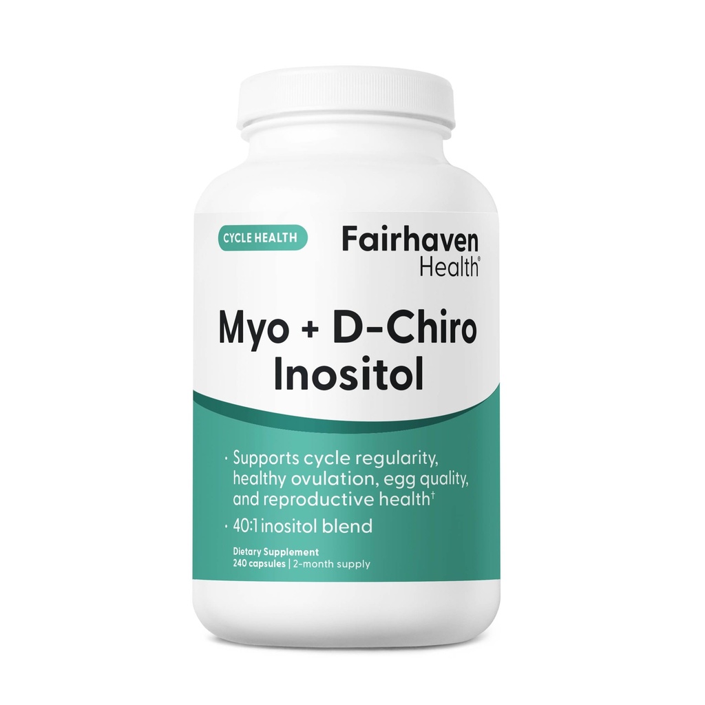 Fairhaven Saúde Myo-Inositol e D-Chiro Inositol Suplemento para as mulheres (Razão 40:1) Fêmea Fertilidade Suplemento para Mulheres e Hormônio Balance* Vegan (Razão 40:1)
