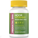 Vitaminas Noor Vitaminas Halal Pré-Natais com DHA e Ácido Fólico, Vitaminas Essenciais, Ginger para acalmar o estômago da mãe, Ferro, Softgels, Vitamina Pré-Natal Antes / Durante / Pós gravidez (1 mês de fornecimento)