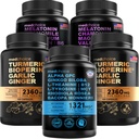 MEDCHOICE Turmeric & Ginger (240ct), Melatonina do sono (180ct), e Nootropic Brain (60ct) Suplemento Bundle - Trio de bem-estar para o cérebro, sono, & apoio imunológico - Vegan, Não-GMO, Gluten-Free