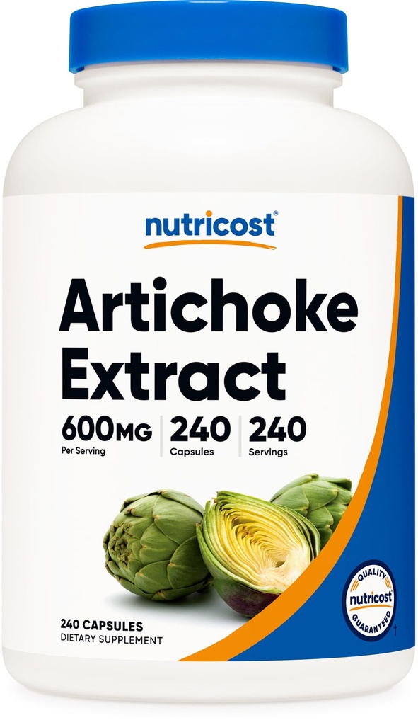 Nutricost Alcachofra Extract 600mg, 240 Cápsulas Vegetarianas - Gluten Free, Non-GMO