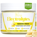 Zero Açúcar - Banana Creme Eletrólitos Pó - Hidratação Refrescante - Cafeína Energia Livre com Todos os Ingredientes Naturais - Vegan, Keto & Paleo - Açúcar Free Eletrólitos Pó Drink Mix - 37 Servings