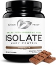 Músculo Festa Whey Feed Whey Protein Isolate, Todos Natural Hormônio Pasture Free Criado, Whey Isolate Protein Powder para homens e mulheres, Limpo, sem glúten, Delicious Isolate Protein - Chocolate, 1lb