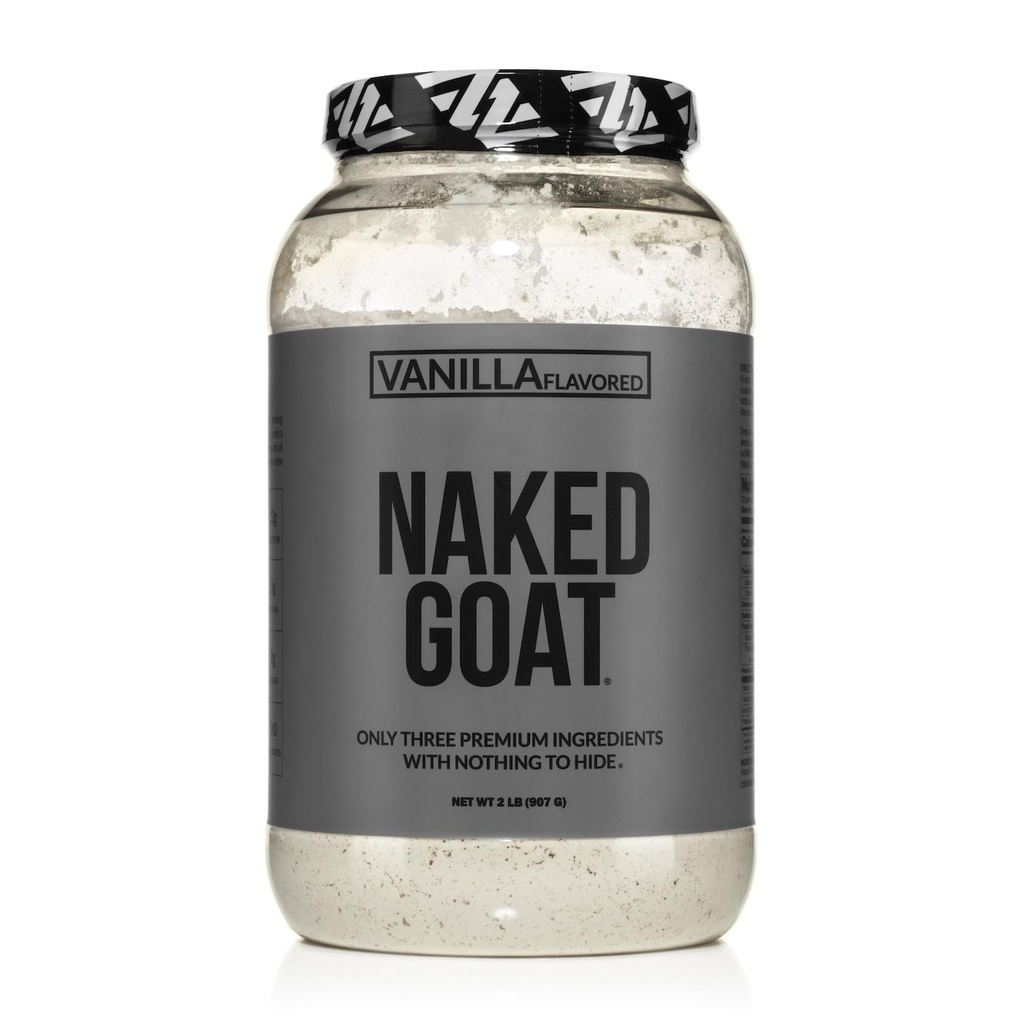 Proteína de Baunilha de Cabra Naked - Pasture Feed Whey Protein Powder from Small-Hard Dairies - Only 3 Ingredients - GMO Free, Soy Free - All Natural - 23 Grams of Protein - 25 Servings