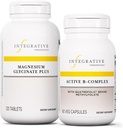 Pacote Terapêutico Integrativo com Complexo B ativo, 60 Cápsulas & Glycinate Magnésio Plus, 120 Comprimidos - Complexo B ativo para apoiar o metabolismo energético* - Apoio à saúde cerebral, saúde cardíaca e nervosismo
