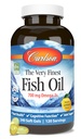 Carlson - O óleo de peixe muito mais fino, 700 mg Omega-3s, norueguês Suplemento de óleo de peixe, Wild Caught Omega-3 Fish Oil, Sustainablely Sourced Fish Oil Cápsulas, Omega 3 Suplemento, Limão, 240 Softgels