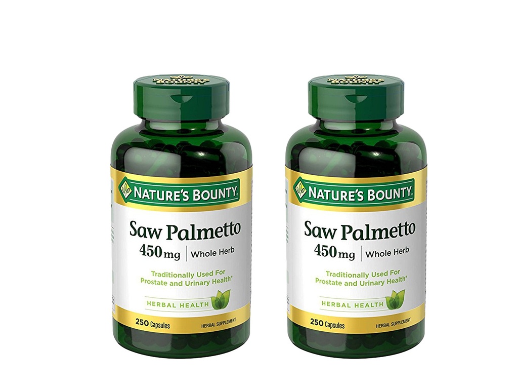 Saw Palmetto 450 mg Cápsulas 250 ea (embalagem de 2)