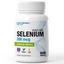 Puregen Labs Selenium 200 mcg Levedura Livre Mineral Essencial - 500 Tablets Vegetarianos Suporte Immune & Antioxidante