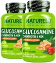 NATURELO Glucosamina Condroitin HSH com Boswellia e Vitamina C - Suplemento para Conforto, Mobilidade e Força Conjuntos - 120 Cápsulas (Pacote de 2)