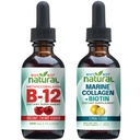 Por que não gotas orgânicas naturais B12 e Colágeno Marinho Líquido com Biotina