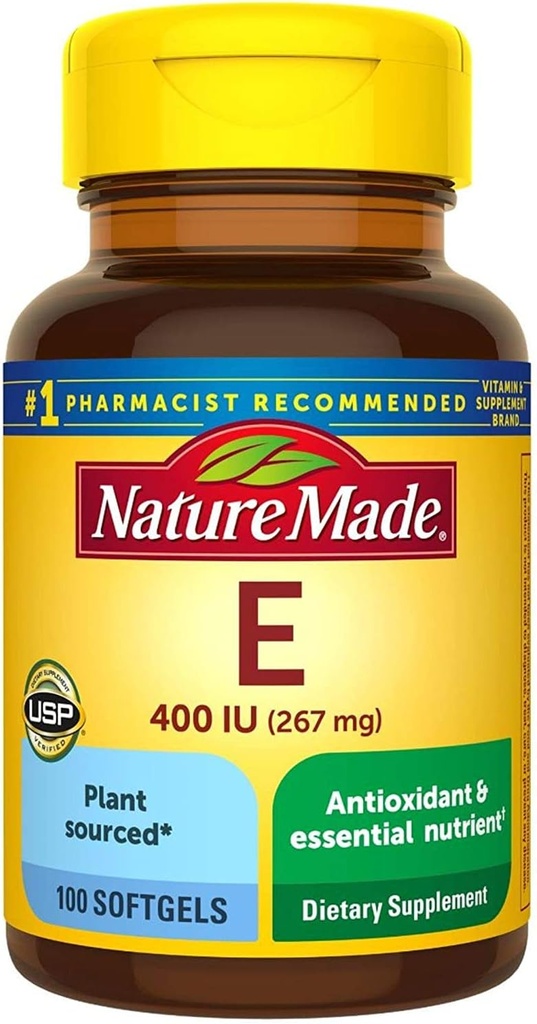 Vitamina E 400 I.U. Softgels 100 ea (Pack de 2)