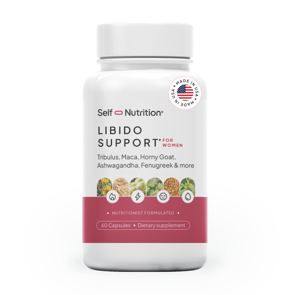 Libido Suporte para Mulheres, Sensibilidade & Desejo, Libido Booster para Mulheres com Erva de Cabra Horny, maca, tribulus, ashwagandha & More - Vegan, EUA, Keto, Teste de Terceira Parte - 60 Cápsulas.