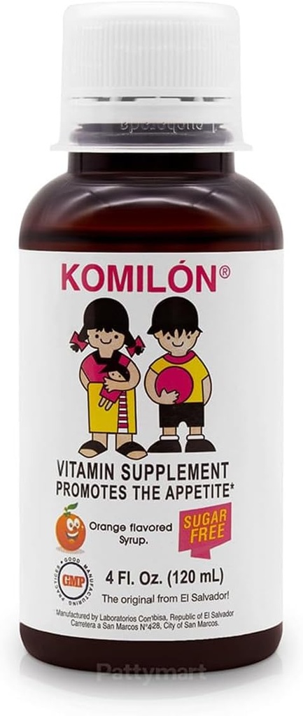 Komilón-Dietary Supplement 4fl oz- Vitaminas e nutrientes para Estimula el aperitivo en los niños