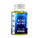 Vitamatic BCAA Gummies - Cadeia de ramo Amino Acid Suplementos - Flavor de pêssego - 600mg por serviço - 60 Vegan Pectin based Gummies (1 garrafa)
