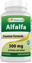 Best Naturals Alfalfa Green Super Food 500 mg 180 Cápsulas (180 Count of 1)